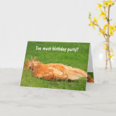 Hühnchen mit Hangover Geburtstag Karte (Gelbe Blume)