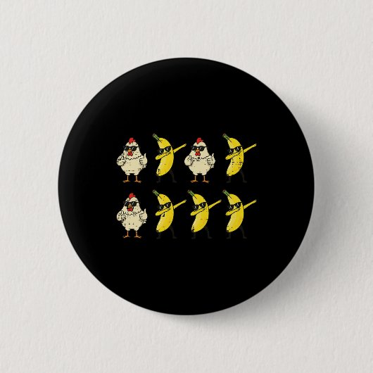 Hühnchen Nana Tanz Dab Lustiger Tanz Meme Kinder M Button (Vorderseite)