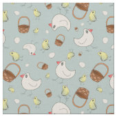 Hühnchen oder Eierspass - nahtloses Muster Stoff (Nahaufnahme)