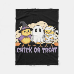 Hühnchen oder Streich Hühner Hexe Halloween Kostüm Fleecedecke