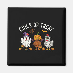 Hühnchen oder Streich lustiger Halloween-Hühner-Ko Magnet