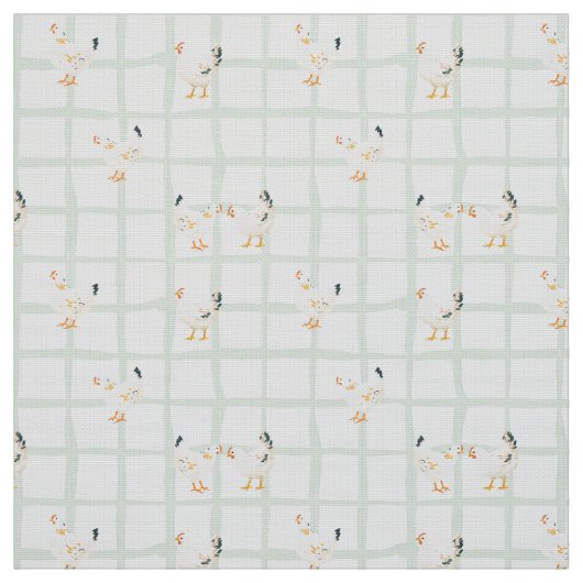 Hühnchen-Picknick-Karomuster Stoff (Muster)