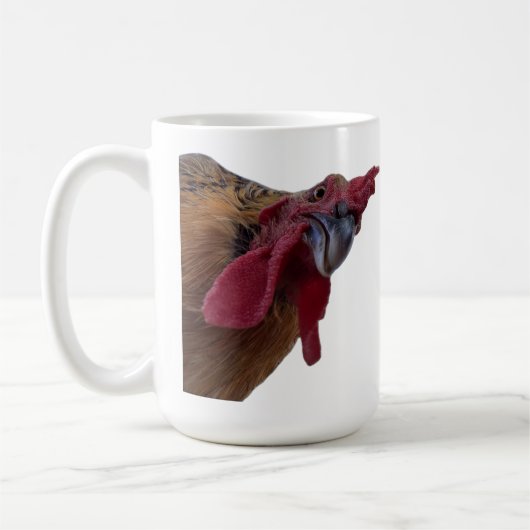 Hühnchen-Porträt-Tasse Kaffeetasse (Links)