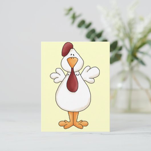 Hühnchen Postkarte (Stehend Vorderseite)