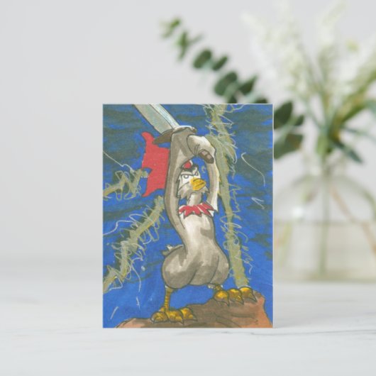 Hühnchen Postkarte (Stehend Vorderseite)