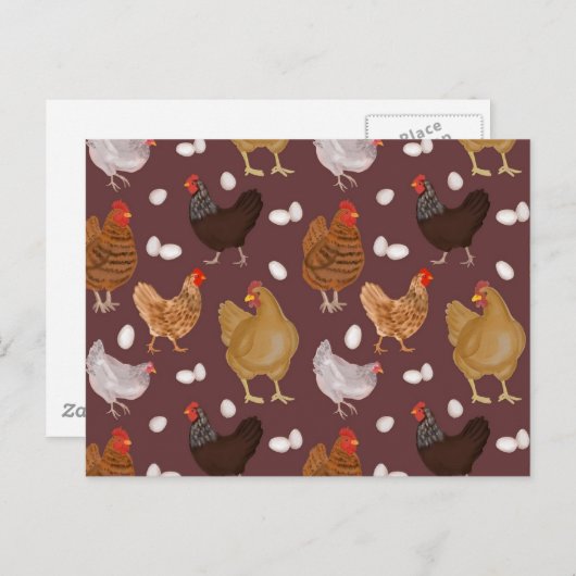 Hühnchen Postkarte (Vorne/Hinten)