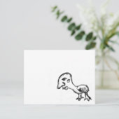 Hühnchen Postkarte (Stehend Vorderseite)