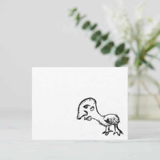 Hühnchen Postkarte (Stehend Vorderseite)