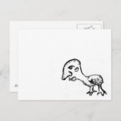 Hühnchen Postkarte (Vorne/Hinten)