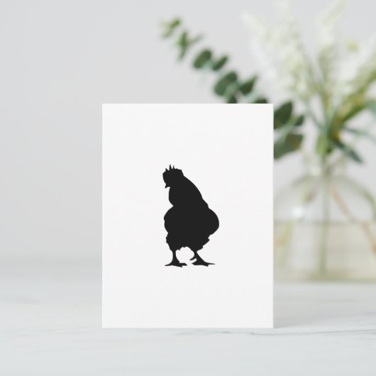 Hühnchen Postkarte (Stehend Vorderseite)