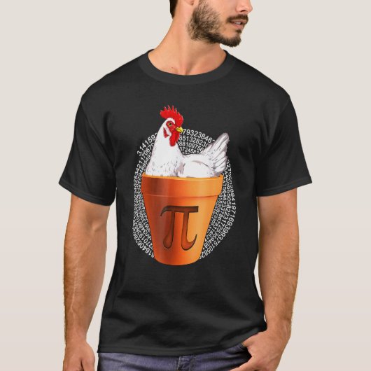 Hühnchen Pot Pi Day T-Shirt Männer Frauen Kinder M (Vorderseite)
