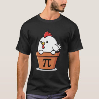 Hühnchen Pot Pi Lustiger Mathe Pi Tag Lehrer Schül T-Shirt
