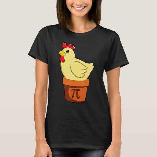 Hühnchen Pot Pi Mathetag T-Shirt (Vorderseite)