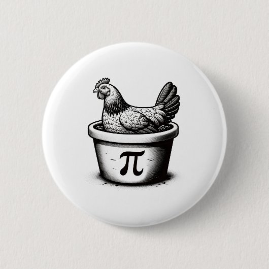 Hühnchen-Pot-Pie-Lustiger-Mathe-Witz-Hühnchen-Pot- Button (Vorderseite)