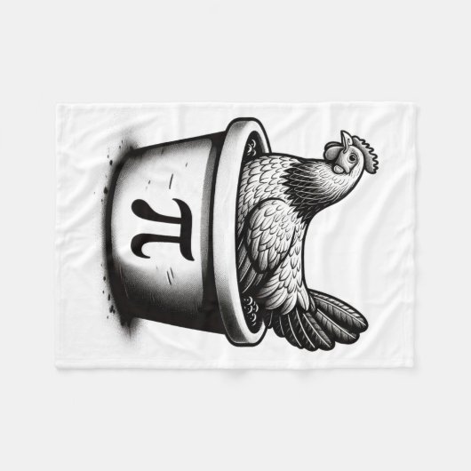 Hühnchen-Pot-Pie-Lustiger-Mathe-Witz-Hühnchen-Pot- Fleecedecke (Vorderseite (Horizontal))