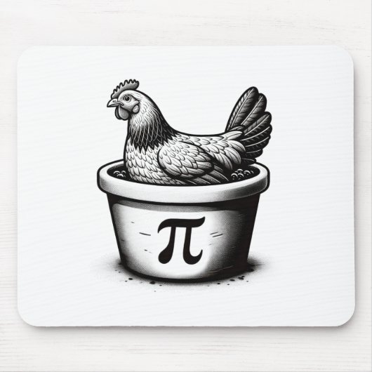 Hühnchen-Pot-Pie-Lustiger-Mathematik-Wortwitz-Hühn Mousepad (Vorne)