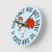 Hühnchen Runde Wanduhr (Winkel)