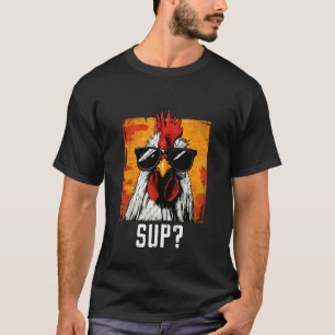 Hühnchen Sonnenbrille Tierfarm Landwirt T-Shirt