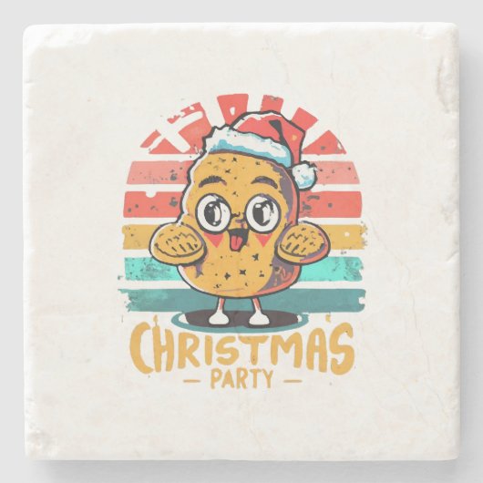 Hühnchen Steinuntersetzer (Vorderseite)