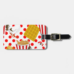 Hühnchen Waffeln Gepäckanhänger