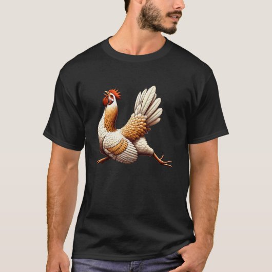 Hühnchen-Yoga-Position T-Shirt (Vorderseite)