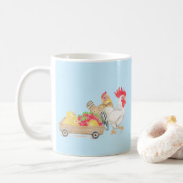 Hühnchenfamilie Blaue Tasse