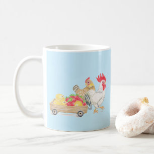Hühnchenfamilie Blaue Tasse