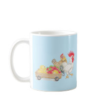 Hühnchenfamilie Blaue Tasse