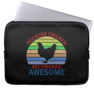 Hühnchenkunst Hühner sind total verrückt Laptopschutzhülle