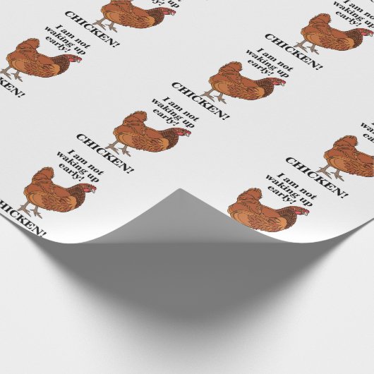 Hühnchenliebhaber ich bin nicht früh aufstehend lu geschenkpapier (Ecke)