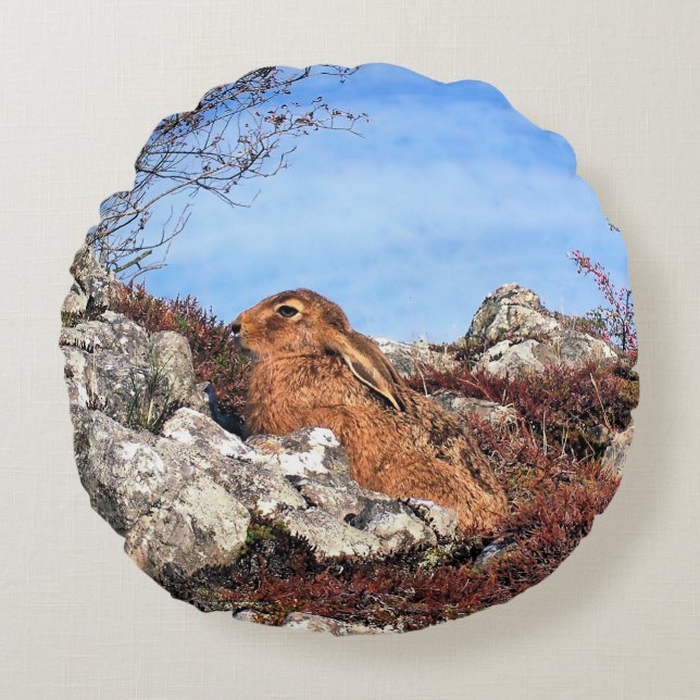 HÜHNE RUNDES KISSEN (Vorderseite)