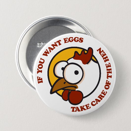 Hühner 1 button (Vorne & Hinten)