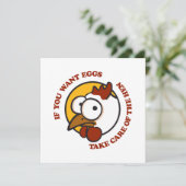 Hühner 1 feiertagskarte (Stehend Vorderseite)