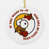 Hühner 1 keramik ornament (Vorne)