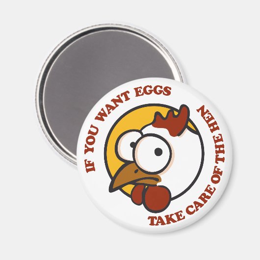 Hühner 1 magnet (Vorderseite/Rückseite)