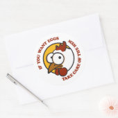 Hühner 1 runder aufkleber (Umschlag)