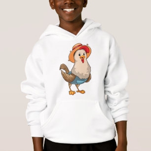 Hühner als Bauer mit Hut Hoodie