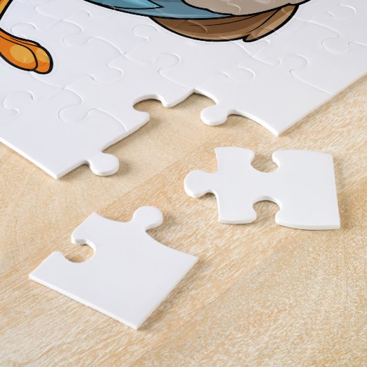 Hühner als Bauer mit Hut Puzzle (Seite)