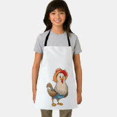 Hühner als Bauer mit Hut Schürze (Insitu)