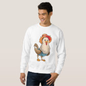 Hühner als Bauer mit Hut Sweatshirt (Vorne ganz)