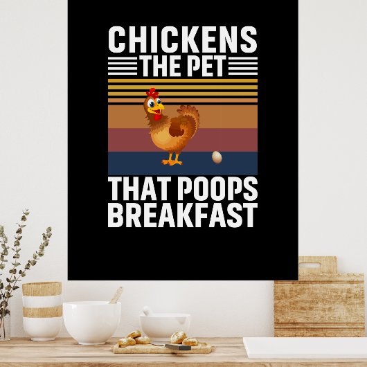 Hühner Art Hühner Poster (Küche)