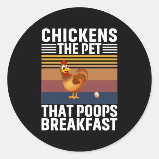 Hühner Art Hühner Runder Aufkleber (Vorderseite)