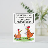 Hühner Ärztesuppe Postkarte (Stehend Vorderseite)