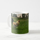 Hühner auf dem Bauernhof Foto Kaffeetasse (Vorderseite Links)