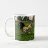 Hühner auf dem Bauernhof Foto Kaffeetasse (Links)
