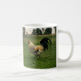 Hühner auf dem Bauernhof Foto Kaffeetasse