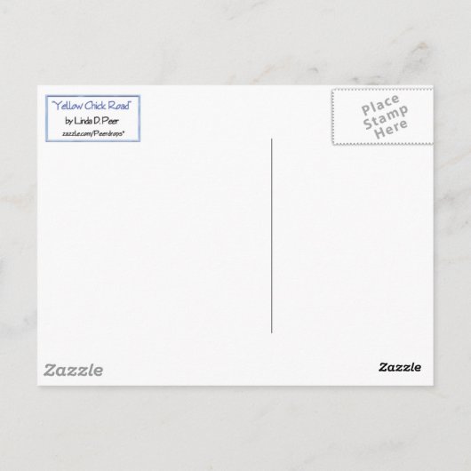 Hühner auf der Straße Postkarte (Rückseite)