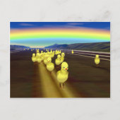 Hühner auf der Straße Postkarte (Vorderseite)