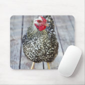 Hühner auf Holzdeck, Silver Laced Wyandotte Mousepad (Mit Mouse)