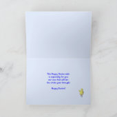 Hühner auf Ostereiern Feiertagskarte (Innenseite)